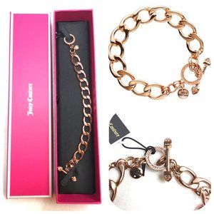 Juicy Couture Gold Link Charm Bracelet NWT